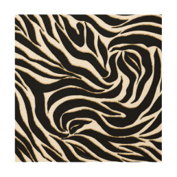 Elegant Black Gold Zebra White Animal Print
