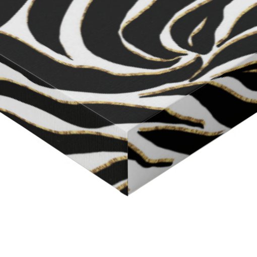 Elegant Black Gold Zebra White Animal Print Zazzle