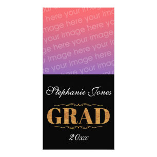 Elegant, black Grad Card