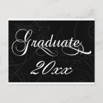 elegant black Graduation party Invitation