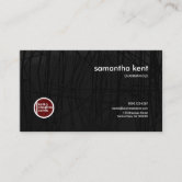 Charcoal Tile Red Liners CEO Chairman Business Card | Zazzle