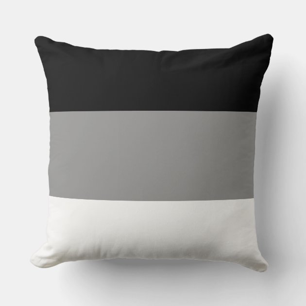 Black gray and white best sale throw pillows