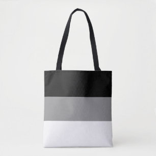 Elegant Black Gray and White Tote Bag