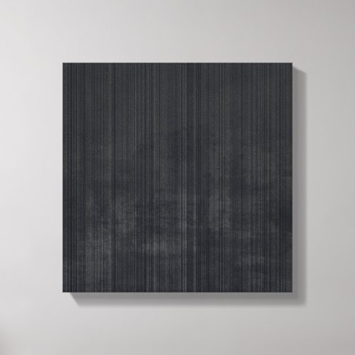 Elegant Black Gray rustic fiber striped abstract Canvas Print