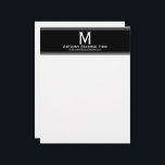 Elegant Black Gray Stripes Business Name Monogram Letterhead<br><div class="desc">Upscale elegant office letterhead template featuring black and gray stripes and a monogram letter. Personalize it with your information! Suitable for legal,  notary,  lawyer,  attorney,  advocate,  legal advisers,  and other businesses and personal matters. 
By Miri Creations - Created For You Only with you in Mind. All rights reserved.</div>