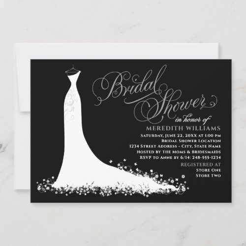 Bridal Shower Invitation | Elegant Wedding Gown