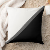 Elegant Black Grey and White Throw Pillow | Zazzle