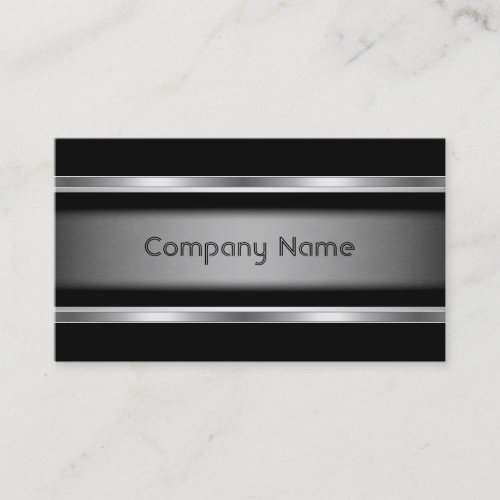 Elegant Black Grey Silver Business Card Company