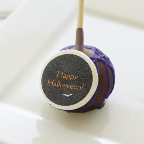 Elegant Black Halloween Floral Cake Pops