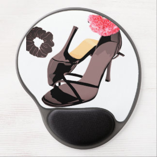Elegant Black Heels & Carnation Art – Classy Femin Gel Mouse Pad