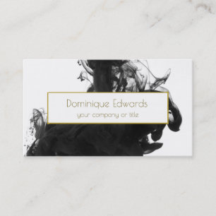 Elegant Black Ink Custom Gold Professional Business Card