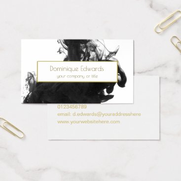 Elegant Black Ink Custom Gold Professional Business Card Elegant Black Ink Custom Gold Professional Business Card