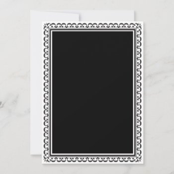 Elegant Black Invitation Template by thepapershoppe at Zazzle
