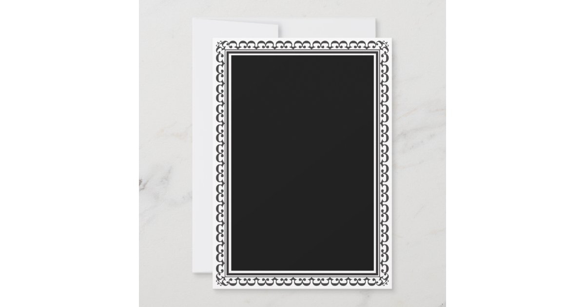 Elegant Black Invitation Template Zazzle