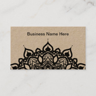 Elegant Black Lace Graphic Business Cards