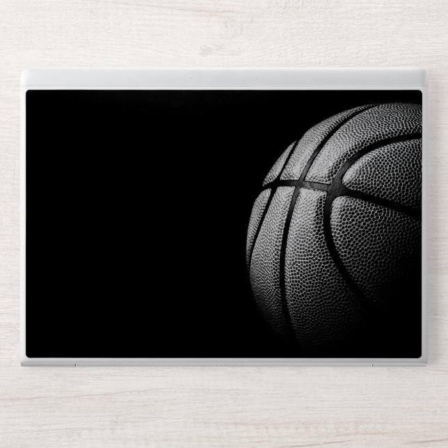 Elegant Black leather HP Laptop Skin (Front)