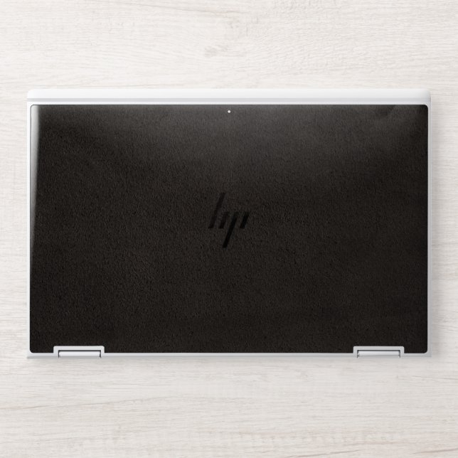  Elegant Black leather HP Laptop Skin (Front)