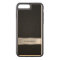 Elegant Black Leather Look with Silver Metal Label