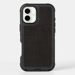 Elegant Black leather iPhone 16 Plus Case