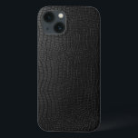 Elegant Black Leather Snakeskin Pattern iPhone 13 Case<br><div class="desc">Elegant black leather snakeskin pattern look.</div>
