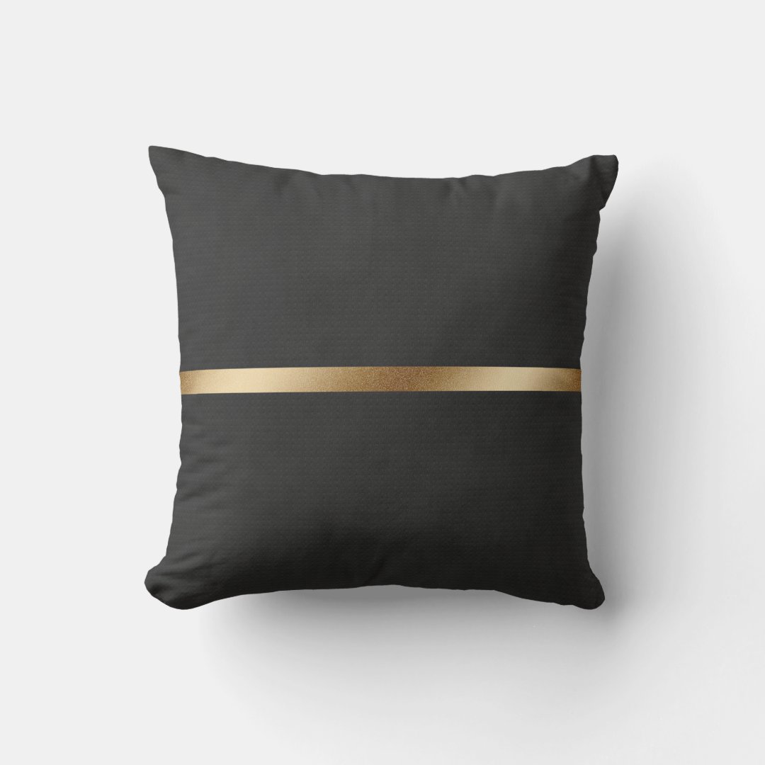 Elegant Black Leather Throw Pillow Zazzle