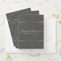 Elegant Black Linen Fabric Gold Frame Professional