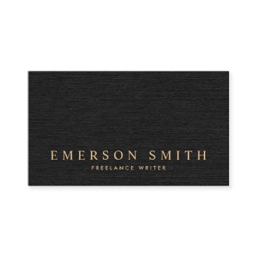 Elegant black linen look classy business card Elegant black linen look classy business card