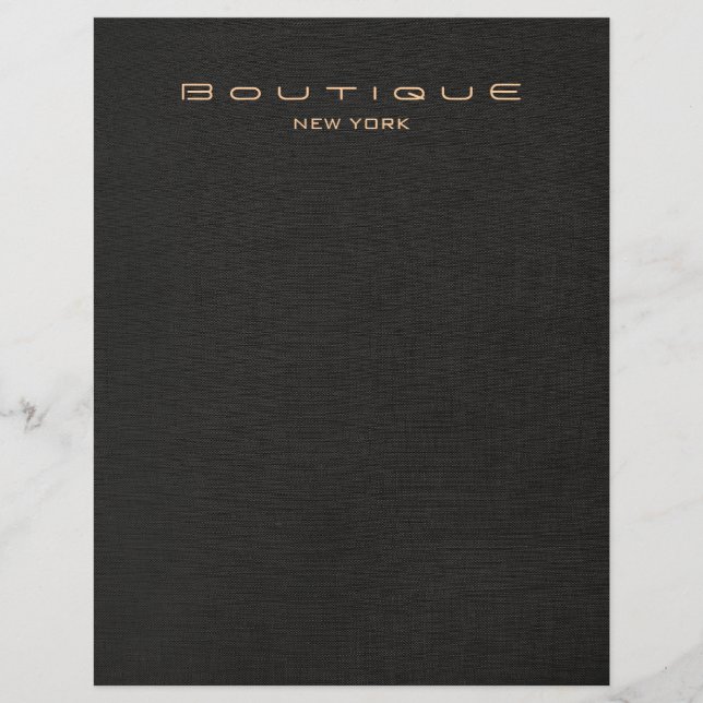 Elegant Black Linen Look Flyer (Front)