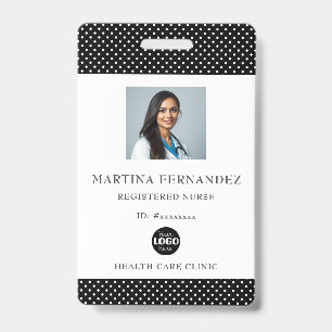 Elegant Black Logo Registered Nurse Badge