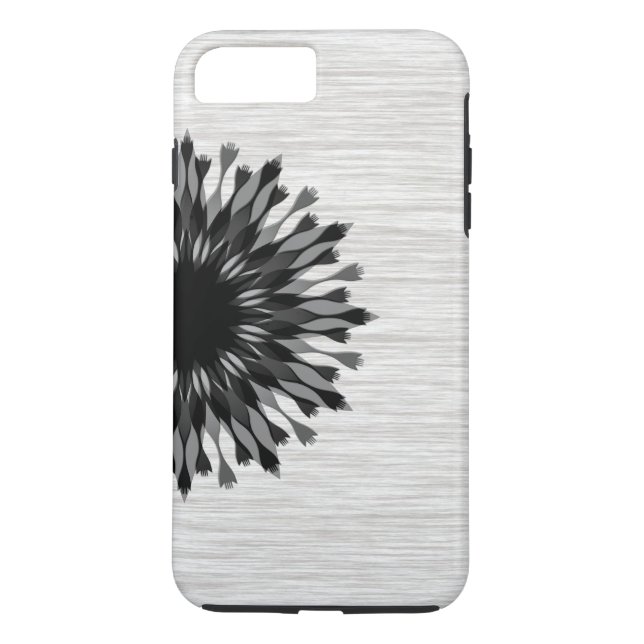 Elegant Black Lotus Flower Wood Stylish Floral Case-Mate iPhone Case (Back)