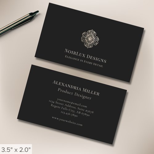 Elegant Black Luxury Brand Business Card