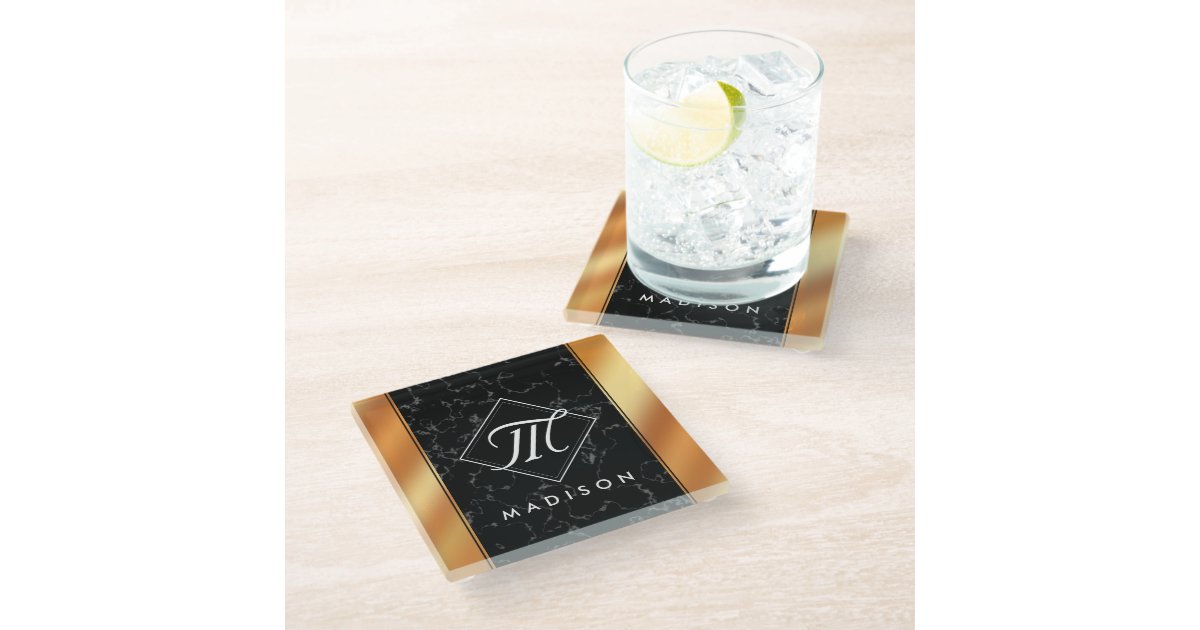 Mirrored Glass Coasters, Set of 6, Diamond Decor, Silver Wine Coaster,  Elegant M