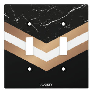 Elegant Black  Marble Light Switch Cover