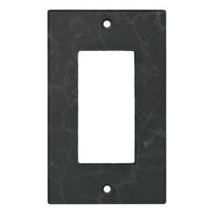 Elegant Black Marble Single Rocker Light Switch Cover