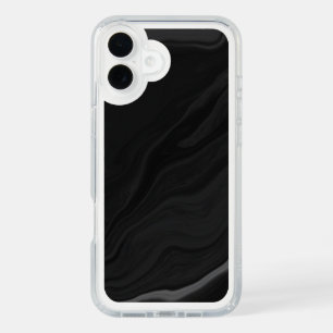 Elegant Black Marble iPhone 16 Plus Case