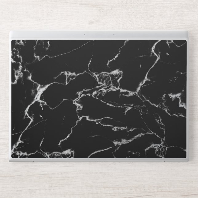 Elegant black marble stone Laptop skin (Front)