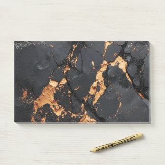 Elegant Black Marble with Gold Veins Modern Art Post-it Notes