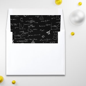 Elegant Black Math Envelope Liner