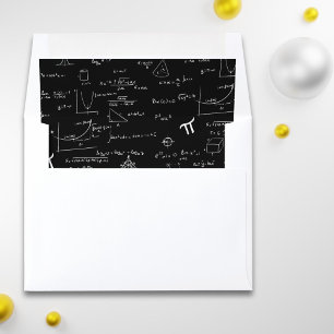 Elegant Black Math Envelope Liner