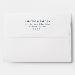 Elegant Black Minimalist Address Envelope