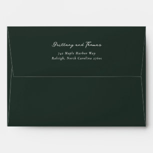 Elegant Black Minimalist Calligraphy Envelope