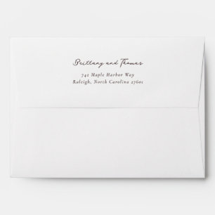 Elegant Black Minimalist Calligraphy Envelope