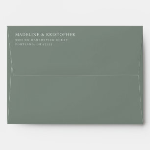 Elegant Black Minimalist Calligraphy Envelope