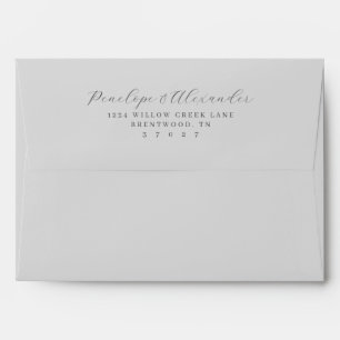 Elegant Black Minimalist Calligraphy Envelope