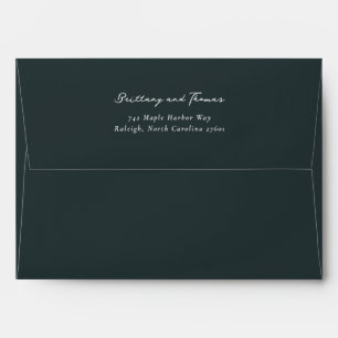 Elegant Black Minimalist Calligraphy Envelope