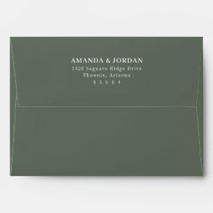Elegant Black Minimalist Calligraphy Envelope