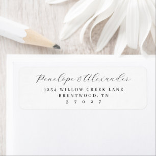 Elegant Black Minimalist Calligraphy Label