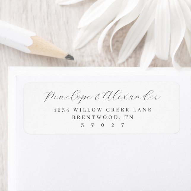 Elegant Black Minimalist Calligraphy Label (Insitu)