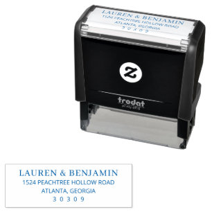 Elegant Black Minimalist Calligraphy Self-inking Stamp