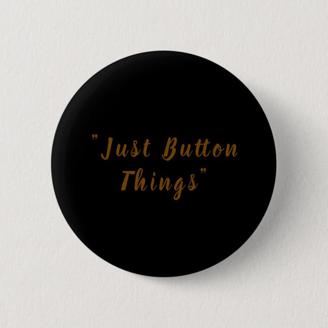 Elegant Black Minimalist Design Round Pinback Button (Front)